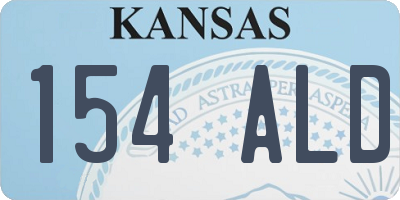 KS license plate 154ALD