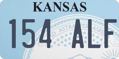 KS license plate 154ALF