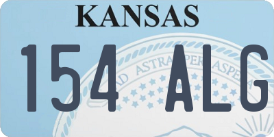 KS license plate 154ALG