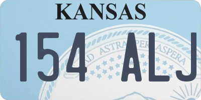KS license plate 154ALJ
