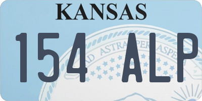 KS license plate 154ALP