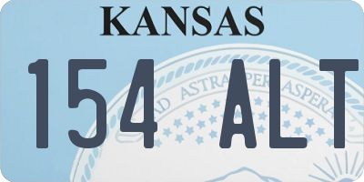 KS license plate 154ALT