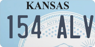 KS license plate 154ALV