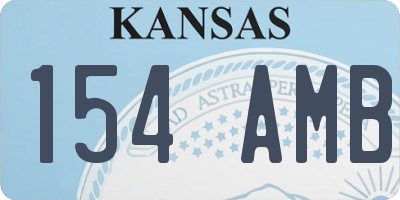 KS license plate 154AMB