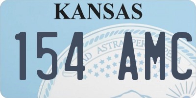 KS license plate 154AMC