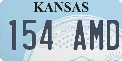 KS license plate 154AMD