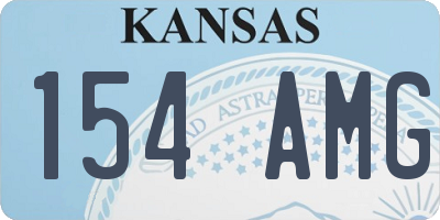 KS license plate 154AMG