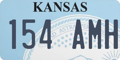 KS license plate 154AMH