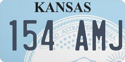 KS license plate 154AMJ