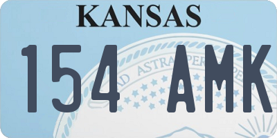 KS license plate 154AMK