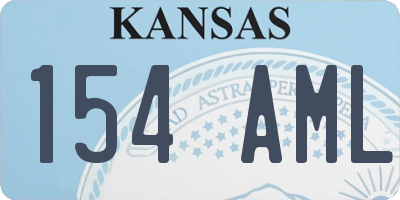 KS license plate 154AML