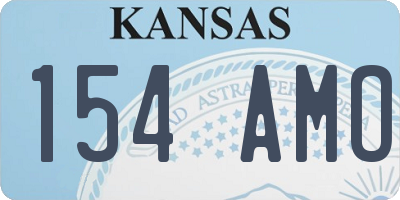 KS license plate 154AMO