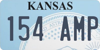 KS license plate 154AMP