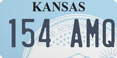 KS license plate 154AMQ