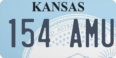 KS license plate 154AMU