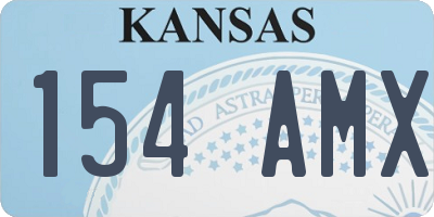 KS license plate 154AMX