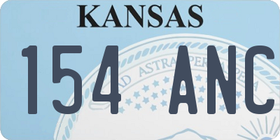 KS license plate 154ANC