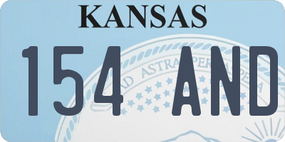 KS license plate 154AND