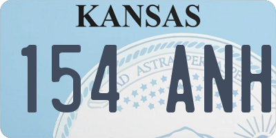 KS license plate 154ANH