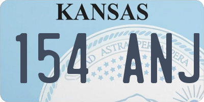 KS license plate 154ANJ