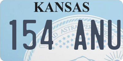 KS license plate 154ANU