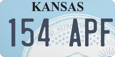 KS license plate 154APF
