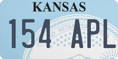 KS license plate 154APL