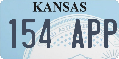 KS license plate 154APP