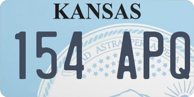 KS license plate 154APQ
