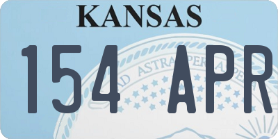 KS license plate 154APR