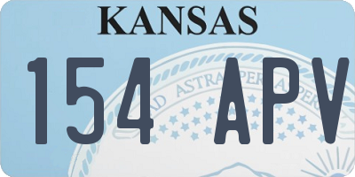 KS license plate 154APV