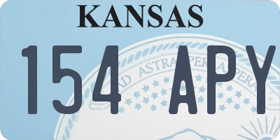 KS license plate 154APY