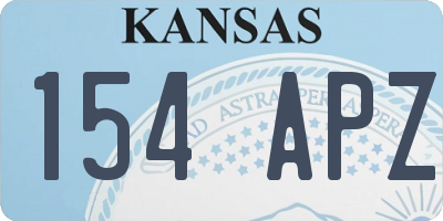 KS license plate 154APZ
