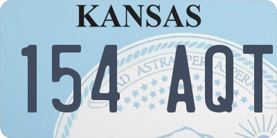 KS license plate 154AQT