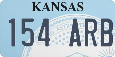 KS license plate 154ARB
