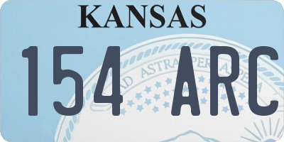 KS license plate 154ARC