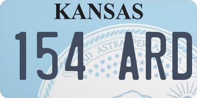 KS license plate 154ARD