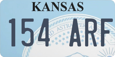 KS license plate 154ARF