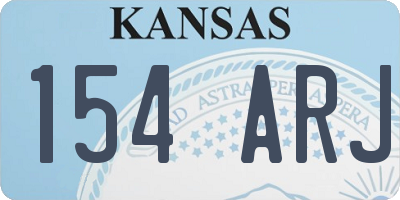 KS license plate 154ARJ