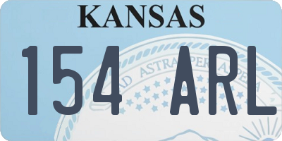 KS license plate 154ARL