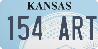KS license plate 154ART