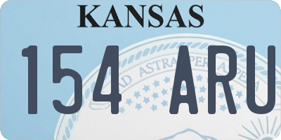 KS license plate 154ARU