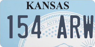 KS license plate 154ARW