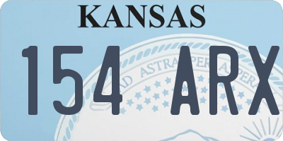 KS license plate 154ARX
