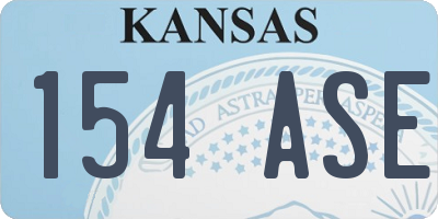KS license plate 154ASE