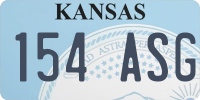 KS license plate 154ASG