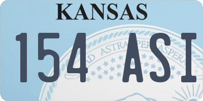 KS license plate 154ASI