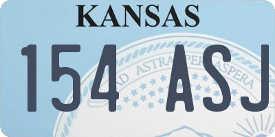 KS license plate 154ASJ