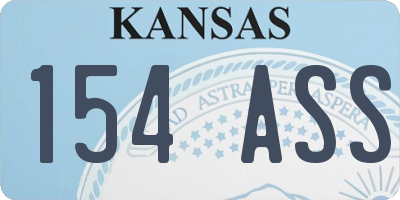 KS license plate 154ASS