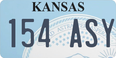 KS license plate 154ASY